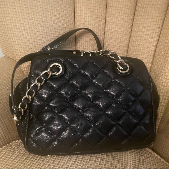 Kate Spade GOLD COAST Black quilted gold chain handbag - Picture 3 of 12